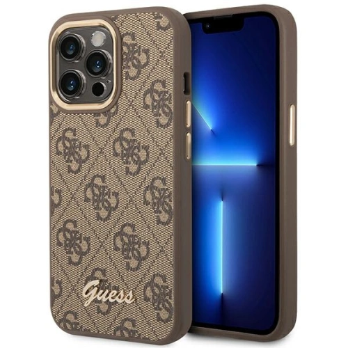 Kup Etui Guess GUHCP14XHG4SHW Apple iPhone 14 Pro Max hnědý/brown tvrdý obal 4G Vintage Gold Logo - GUE2129 - {ean13} - Sklep Home Screen