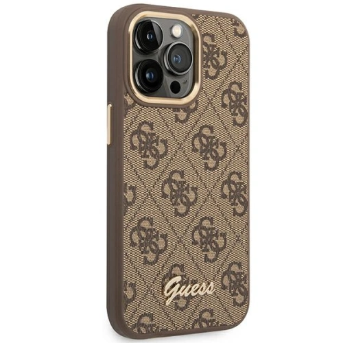 Kup Etui Guess GUHCP14XHG4SHW Apple iPhone 14 Pro Max brązowy/brown hard case 4G Vintage Gold Logo - GUE2129 - {ean13} - Sklep Home Screen