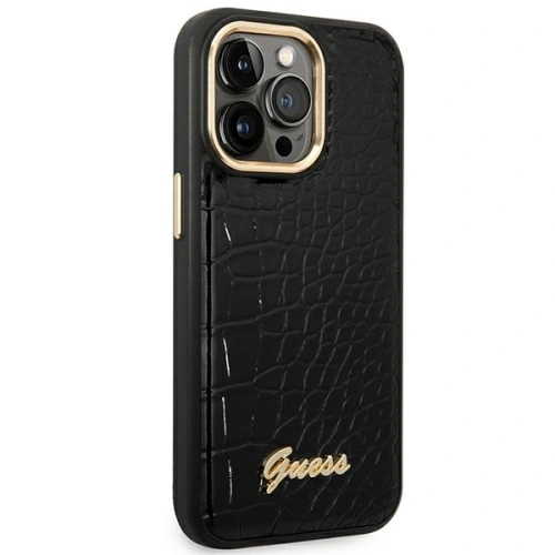 Kup Etui Guess GUHCP14XHGCRHK Apple iPhone 14 Pro Max negru/black hardcase Croco Collection - GUE2130 - {ean13} - Sklep Home Screen