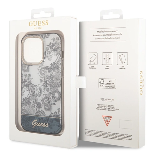 Kup Case Guess GUHCP14XHGPLHG Apple iPhone 14 Pro Max grau/grey Hardcase Porcelain Collection - GUE2132 - {ean13} - Sklep Home Screen