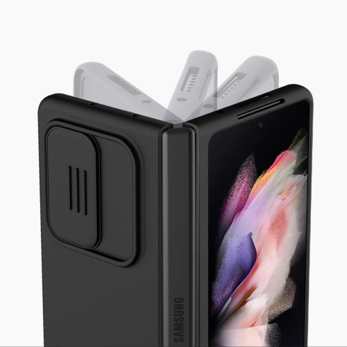 Kup Etui Nillkin CamShield Silky Silicone Samsung Galaxy Z Fold 3 fekete - NLK561 - {ean13} - Sklep Home Screen