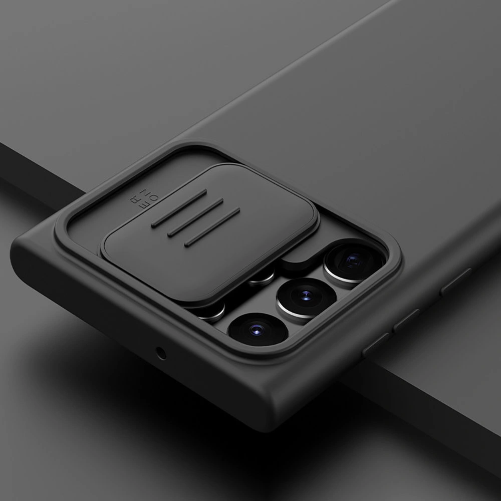 Etui Nillkin CamShield Silky Silicone Samsung Galaxy S22 Ultra czarny