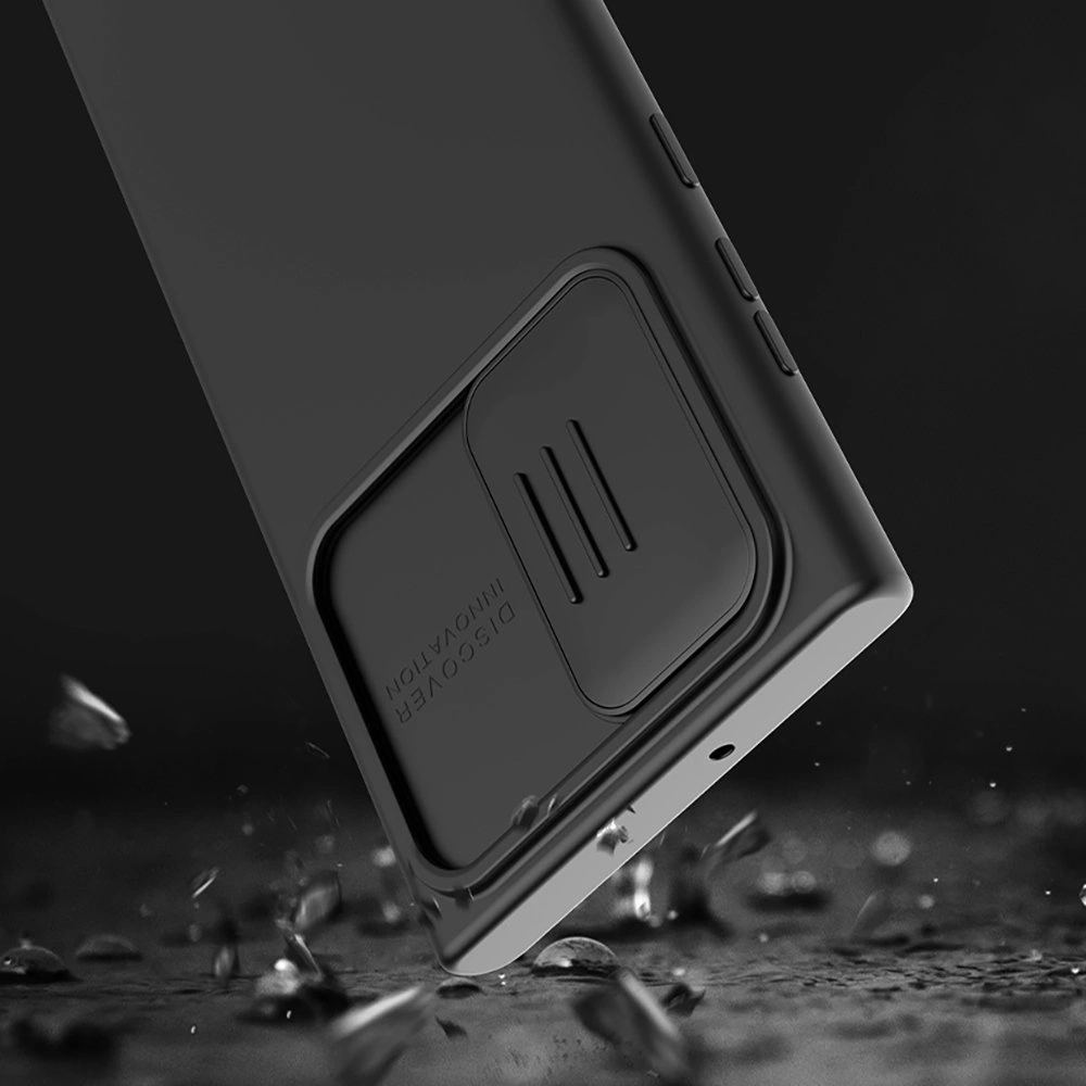 Etui Nillkin CamShield Silky Silicone Samsung Galaxy S22 Ultra czarny