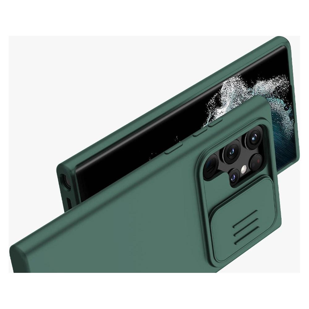 Etui Nillkin CamShield Silky Silicone Samsung Galaxy S22 Ultra czarny