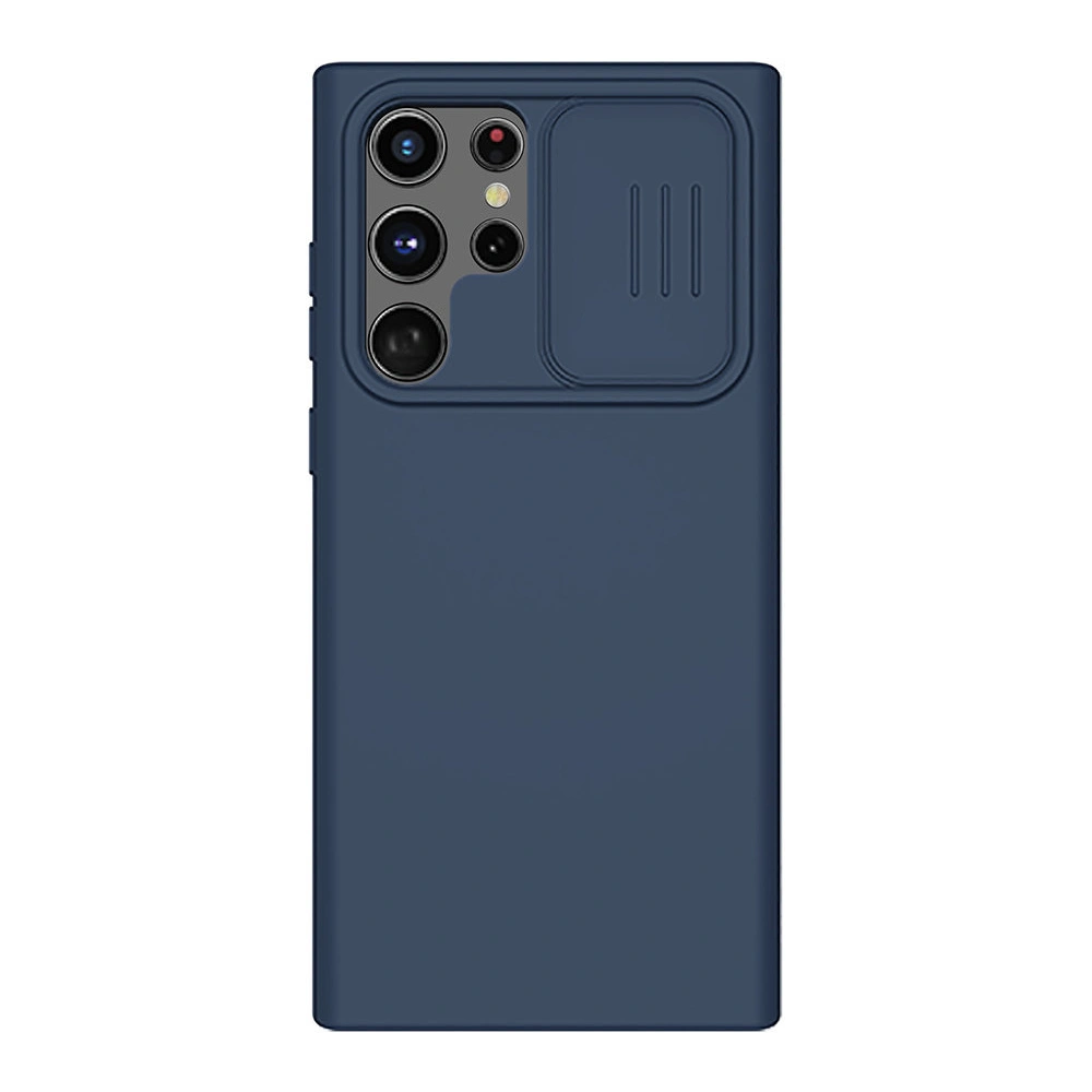 Etui Nillkin CamShield Silky Silicone Samsung Galaxy S22 Ultra niebieski