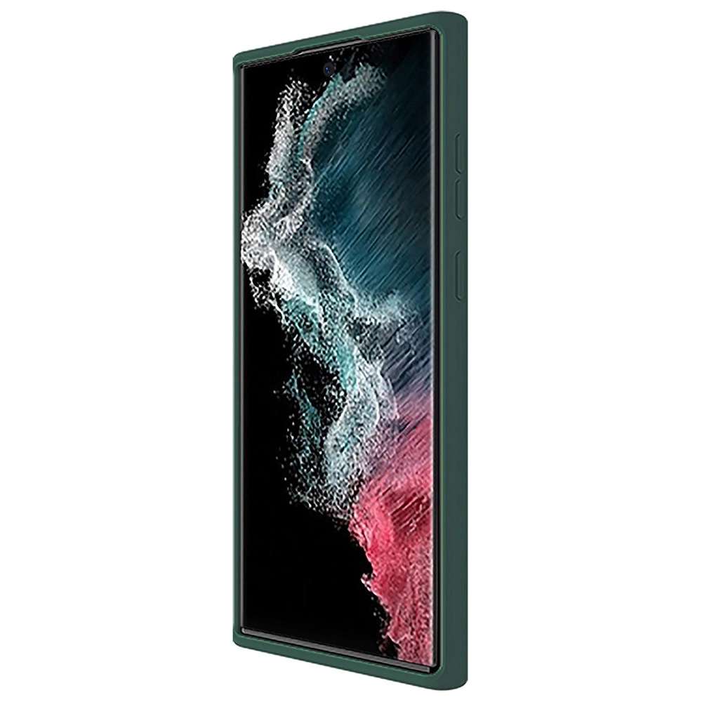 Etui Nillkin CamShield Silky Silicone Samsung Galaxy S22 Ultra zielony