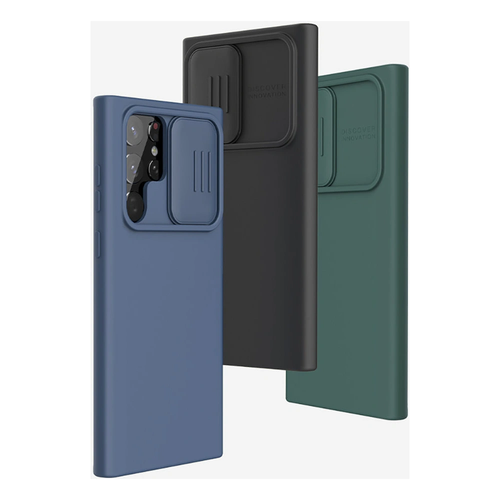 Etui Nillkin CamShield Silky Silicone Samsung Galaxy S22 Ultra zielony