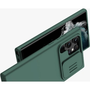 Nillkin CamShield Silky Silicone Samsung Galaxy S22 Ultra green