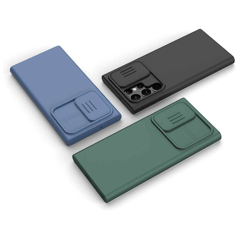 Etui Nillkin CamShield Silky Silicone Samsung Galaxy S22 Ultra zielony