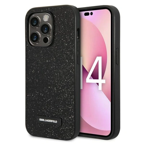 Kup Etui Karl Lagerfeld KLHCP14XG2ELK Apple iPhone 14 Pro Max hardcase negru/black Glitter Plaque Logo - KLD1146 - {ean13} - Sklep Home Screen