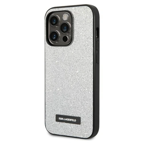 Kup Etui Karl Lagerfeld KLHCP14XG2ELS Apple iPhone 14 Pro Max hardcase srebrny/silver Glitter Plaque Logo - KLD1147 - {ean13} - Sklep Home Screen