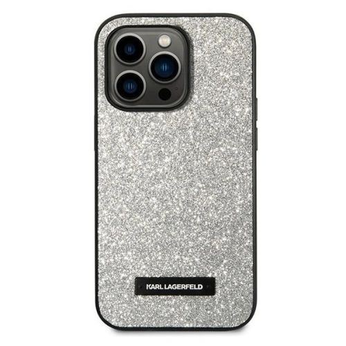 Kup Etui Karl Lagerfeld KLHCP14XG2ELS Apple iPhone 14 Pro Max hardcase srebrny/silver Glitter Plaque Logo - KLD1147 - {ean13} - Sklep Home Screen