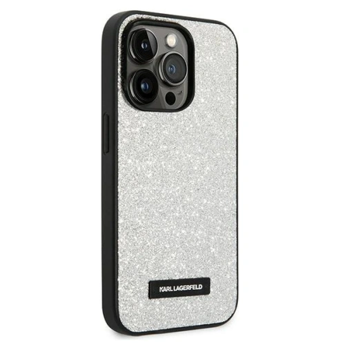 Kup Etui Karl Lagerfeld KLHCP14XG2ELS Apple iPhone 14 Pro Max hardcase srebrny/silver Glitter Plaque Logo - KLD1147 - {ean13} - Sklep Home Screen
