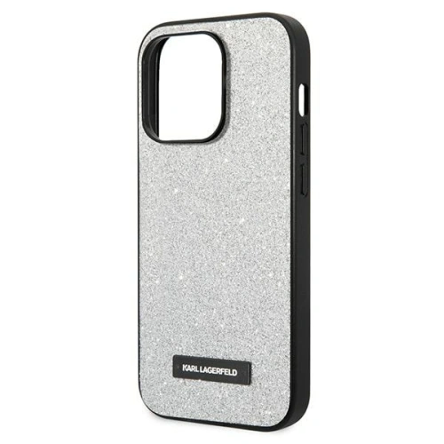 Kup Etui Karl Lagerfeld KLHCP14XG2ELS Apple iPhone 14 Pro Max hardcase srebrny/silver Glitter Plaque Logo - KLD1147 - {ean13} - Sklep Home Screen