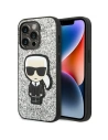 Etui Karl Lagerfeld KLHCP14XGFKPG Apple iPhone 14 Pro Max hardcase ezüst/silver Glitter Flakes Ikonik