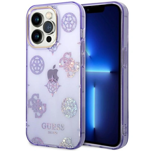 Kup Case Guess GUHCP14XHTPPTL Apple iPhone 14 Pro Max lila/lilac Hartschale Peony Glitter - GUE2134 - {ean13} - Sklep Home Screen