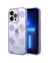 Etui Guess GUHCP14XHTPPTL Apple iPhone 14 Pro Max fialové/lilac tvrdé pouzdro Peony Glitter