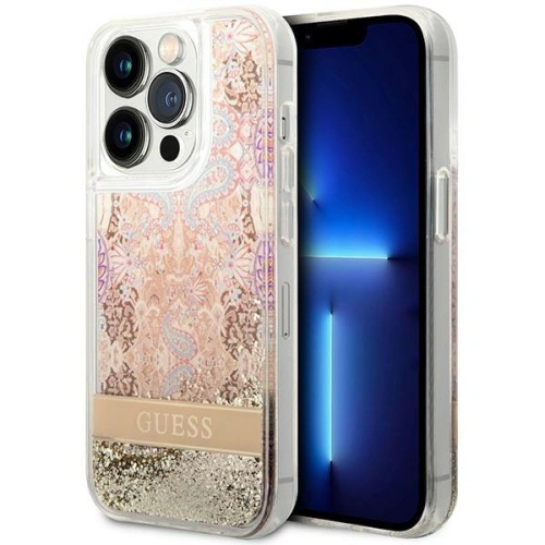 Kup Etui Guess GUHCP14XLFLSD Apple iPhone 14 Pro Max zlatý/gold hardcase Paisley Liquid Glitter - GUE2135 - {ean13} - Sklep Home Screen