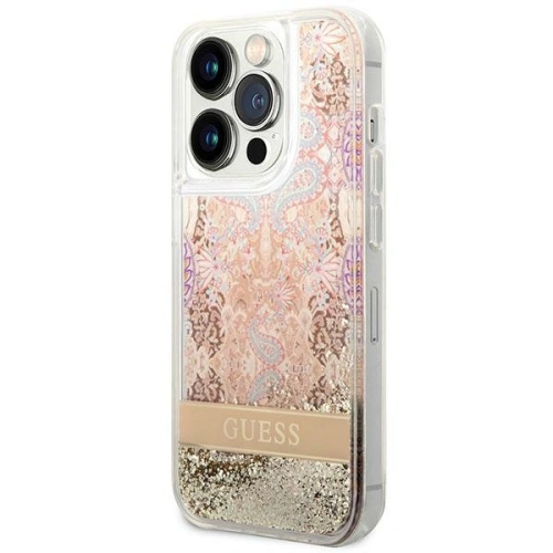 Kup Etui Guess GUHCP14XLFLSD Apple iPhone 14 Pro Max zlatý/gold hardcase Paisley Liquid Glitter - GUE2135 - {ean13} - Sklep Home Screen