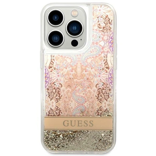 Kup Etui Guess GUHCP14XLFLSD Apple iPhone 14 Pro Max zlatý/gold hardcase Paisley Liquid Glitter - GUE2135 - {ean13} - Sklep Home Screen