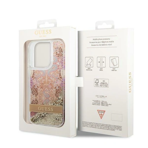 Kup Etui Guess GUHCP14XLFLSD Apple iPhone 14 Pro Max zlatý/gold hardcase Paisley Liquid Glitter - GUE2135 - {ean13} - Sklep Home Screen