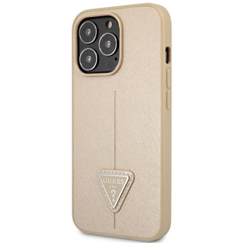 Kup Etui Guess GUHCP14XPSATLE Apple iPhone 14 Pro Max béžový/beige hardcase SaffianoTriangle Logo - GUE2136 - {ean13} - Sklep Home Screen