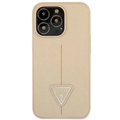 Kup Etui Guess GUHCP14XPSATLE Apple iPhone 14 Pro Max béžový/beige hardcase SaffianoTriangle Logo - GUE2136 - {ean13} - Sklep Home Screen