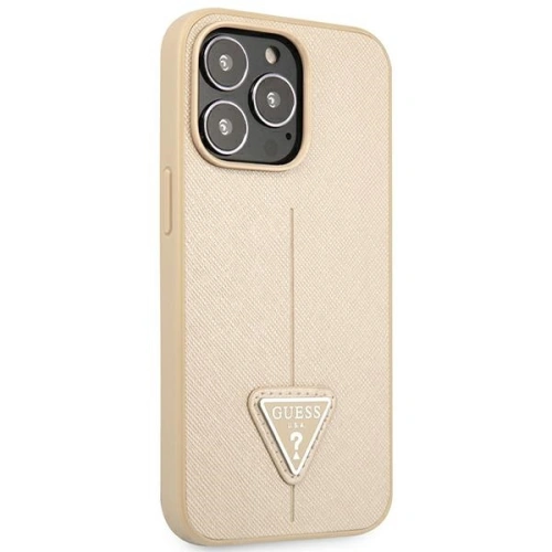 Kup Etui Guess GUHCP14XPSATLE Apple iPhone 14 Pro Max béžový/beige hardcase SaffianoTriangle Logo - GUE2136 - {ean13} - Sklep Home Screen