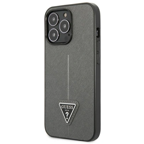 Kup Etui Guess GUHCP14XPSATLG Apple iPhone 14 Pro Max stříbrný/silver hardcase SaffianoTriangle Logo - GUE2137 - {ean13} - Sklep Home Screen