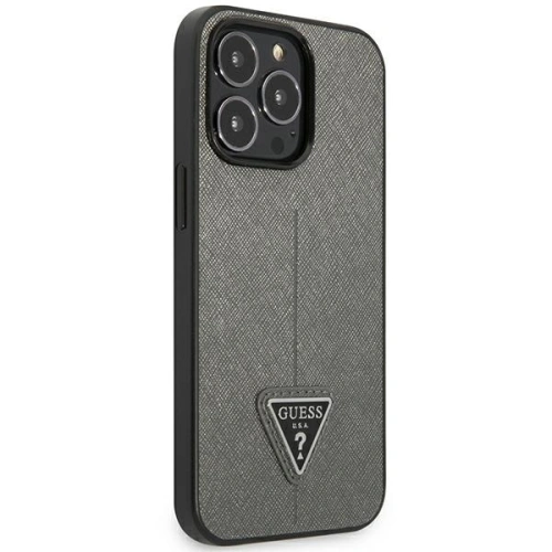 Kup Etui Guess GUHCP14XPSATLG Apple iPhone 14 Pro Max stříbrný/silver hardcase SaffianoTriangle Logo - GUE2137 - {ean13} - Sklep Home Screen