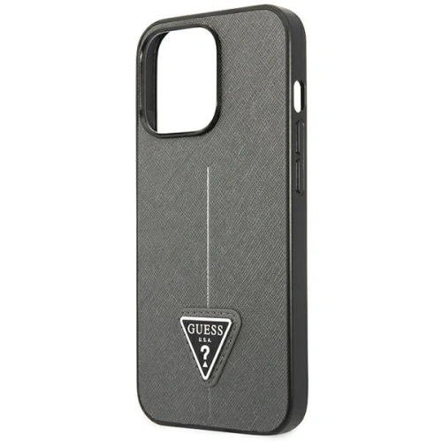 Kup Etui Guess GUHCP14XPSATLG Apple iPhone 14 Pro Max stříbrný/silver hardcase SaffianoTriangle Logo - GUE2137 - {ean13} - Sklep Home Screen