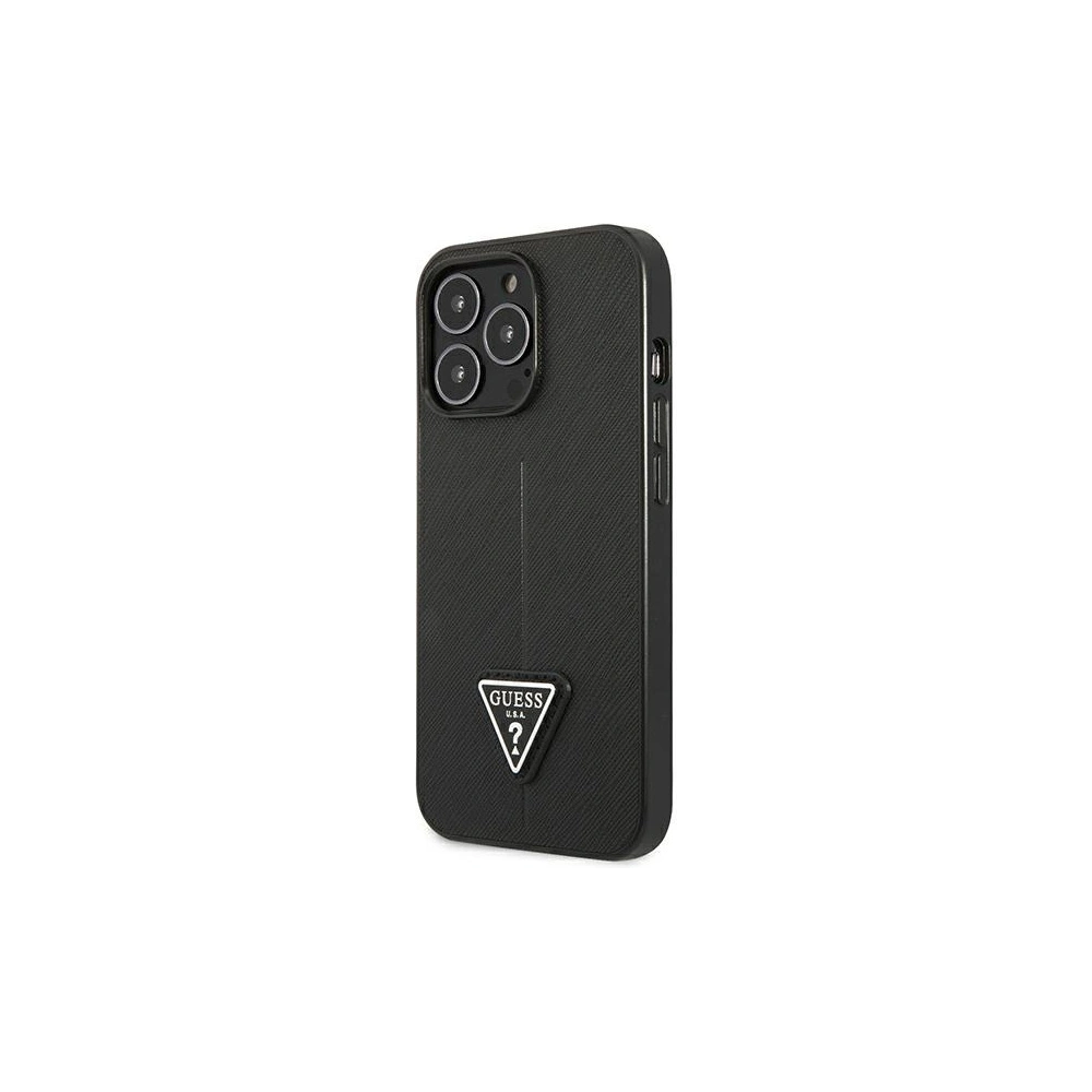 Etui Guess GUHCP14XPSATLK Apple iPhone 14 Pro Max czarny/black hardcase SaffianoTriangle Logo