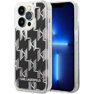 Case Karl Lagerfeld KLHCP14XLMNMK Apple iPhone 14 Pro Max Hardcase schwarz/black Liquid Glitter Monogram