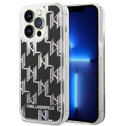 Kup Case Karl Lagerfeld KLHCP14XLMNMK Apple iPhone 14 Pro Max Hardcase schwarz/black Liquid Glitter Monogram - KLD1150 - {ean13} - Sklep Home Screen