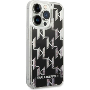Case Karl Lagerfeld KLHCP14XLMNMK Apple iPhone 14 Pro Max Hardcase schwarz/black Liquid Glitter Monogram