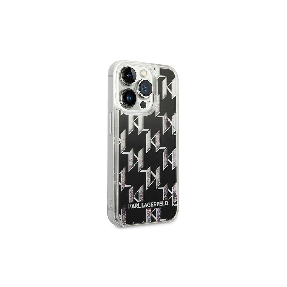 Etui Karl Lagerfeld KLHCP14XLMNMK Apple iPhone 14 Pro Max hardcase czarny/black Liquid Glitter Monogram