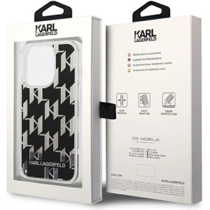 Case Karl Lagerfeld KLHCP14XLMNMK Apple iPhone 14 Pro Max Hardcase schwarz/black Liquid Glitter Monogram