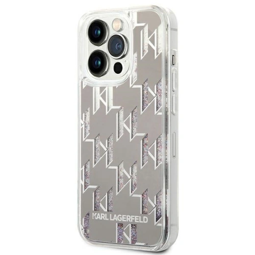 Kup Etui Karl Lagerfeld KLHCP14XLMNMS Apple iPhone 14 Pro Max hardcase srebrny/silver Liquid Glitter Monogram - KLD1151 - {ean13} - Sklep Home Screen