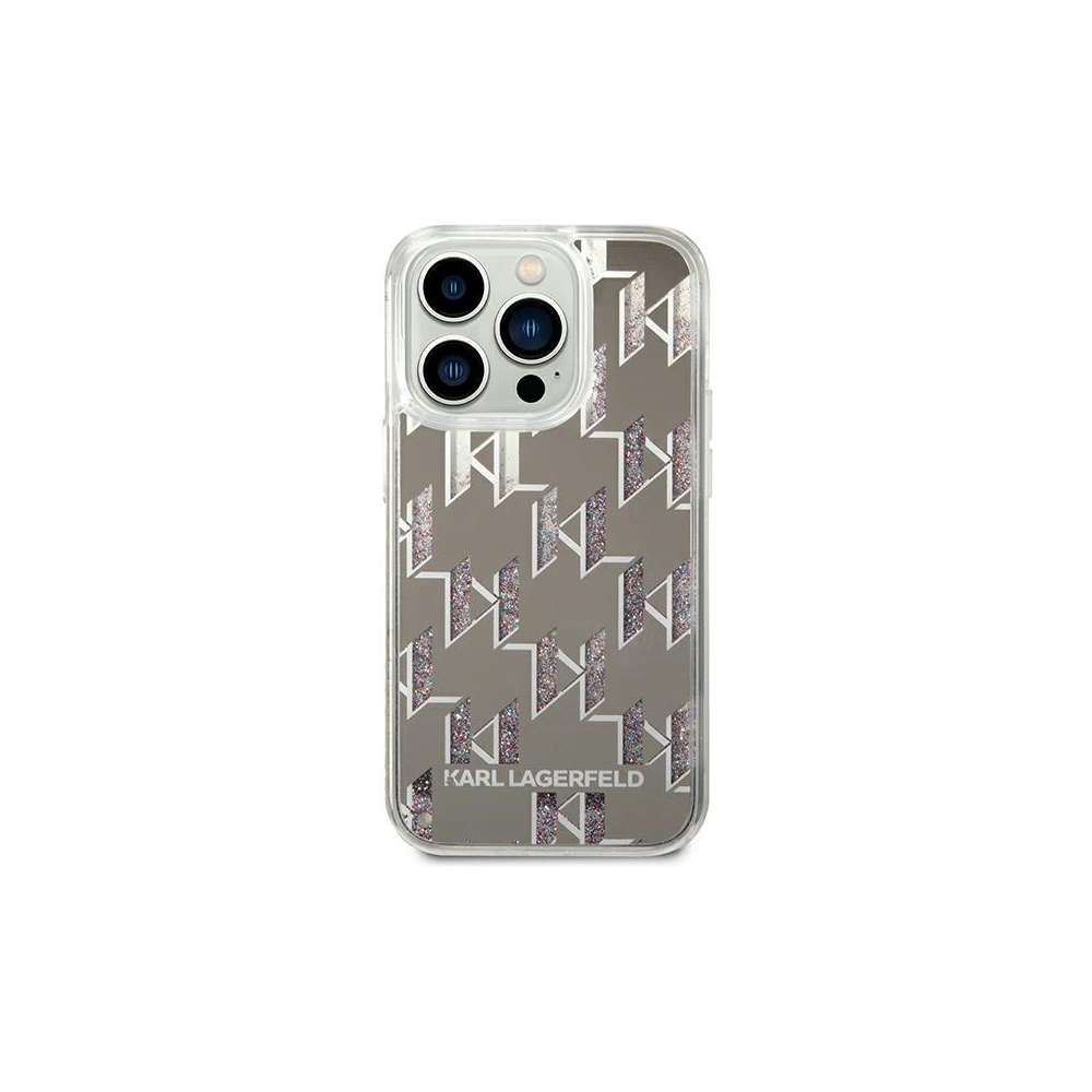 Etui Karl Lagerfeld KLHCP14XLMNMS Apple iPhone 14 Pro Max hardcase srebrny/silver Liquid Glitter Monogram