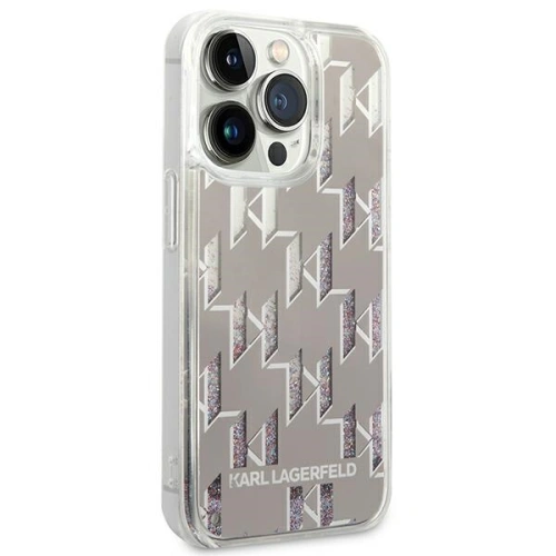 Kup Etui Karl Lagerfeld KLHCP14XLMNMS Apple iPhone 14 Pro Max hardcase srebrny/silver Liquid Glitter Monogram - KLD1151 - {ean13} - Sklep Home Screen