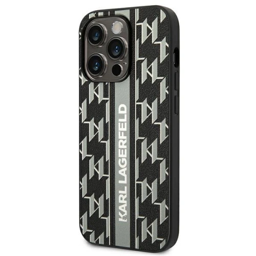 Kup Case Karl Lagerfeld KLHCP14XPGKLSKG Apple iPhone 14 Pro Max Hardcase grau/grey Monogram Stripe - KLD1152 - {ean13} - Sklep Home Screen