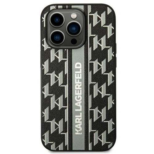 Kup Case Karl Lagerfeld KLHCP14XPGKLSKG Apple iPhone 14 Pro Max Hardcase grau/grey Monogram Stripe - KLD1152 - {ean13} - Sklep Home Screen