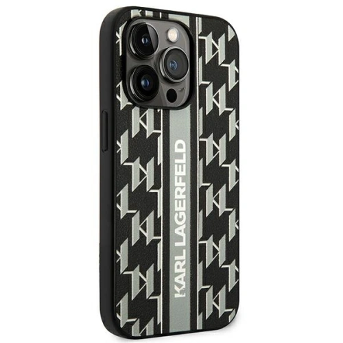 Kup Case Karl Lagerfeld KLHCP14XPGKLSKG Apple iPhone 14 Pro Max Hardcase grau/grey Monogram Stripe - KLD1152 - {ean13} - Sklep Home Screen