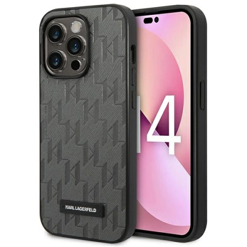 Kup Etui Karl Lagerfeld KLHCP14XSAKLHPG Apple iPhone 14 Pro Max hardcase šedá/grey Saffiano Mono Metal Logo - KLD1154 - {ean13} - Sklep Home Screen