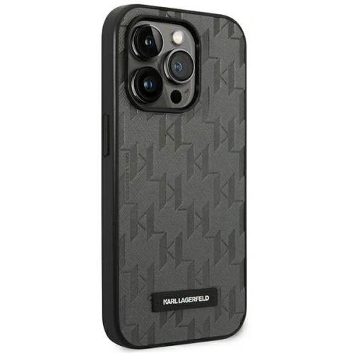 Kup Etui Karl Lagerfeld KLHCP14XSAKLHPG Apple iPhone 14 Pro Max kemény tok szürke/szürke Saffiano Mono Metal Logo - KLD1154 - {ean13} - Sklep Home Screen