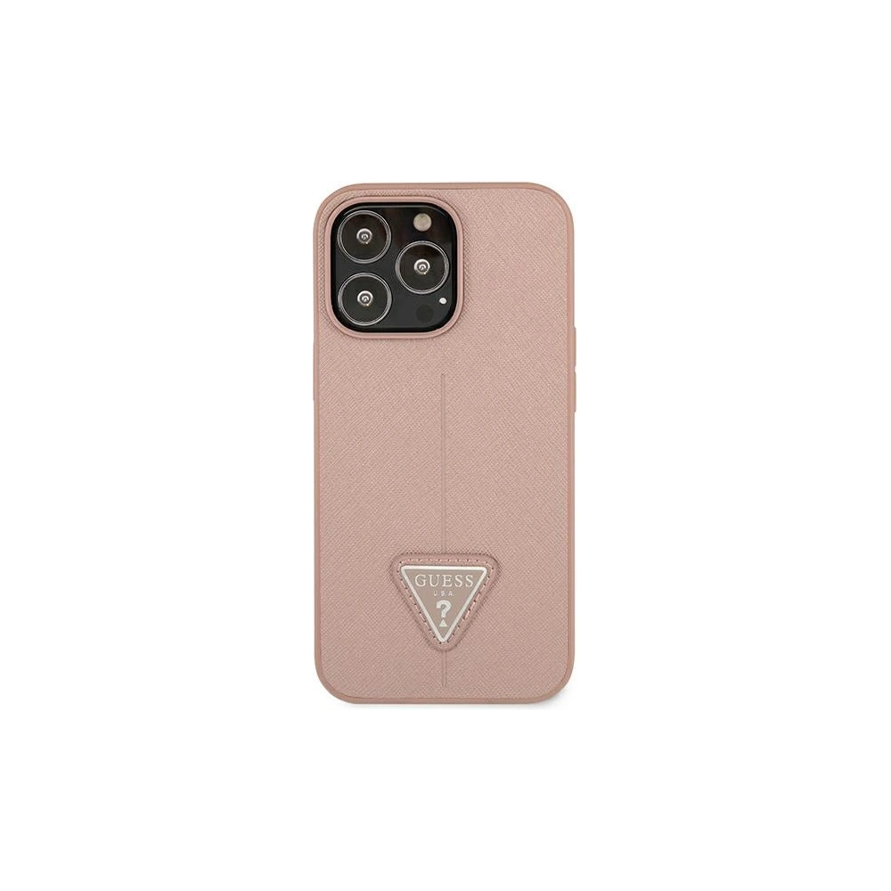 Etui Guess GUHCP14XPSATLP Apple iPhone 14 Pro Max różowy/pink hardcase SaffianoTriangle Logo