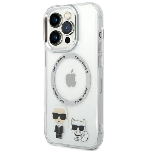 Kup Case Karl Lagerfeld KLHMP14LHKCT Apple iPhone 14 Pro Hardcase transparent/transparent Karl & Choupette Aluminium Magsafe - KLD1156 - {ean13} - Sklep Home Screen