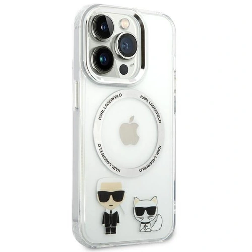 Kup Etui Karl Lagerfeld KLHMP14LHKCT Apple iPhone 14 Pro hardcase transparent/transparent Karl & Choupette Aluminium Magsafe - KLD1156 - {ean13} - Sklep Home Screen