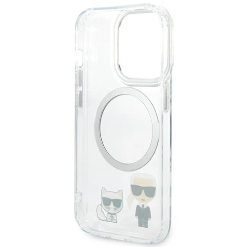 Kup Etui Karl Lagerfeld KLHMP14LHKCT Apple iPhone 14 Pro hardcase transparent/transparent Karl & Choupette Aluminium Magsafe - KLD1156 - {ean13} - Sklep Home Screen
