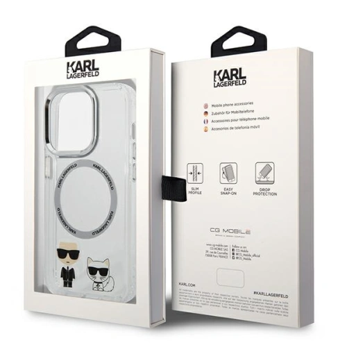 Kup Etui Karl Lagerfeld KLHMP14LHKCT Apple iPhone 14 Pro hardcase transparent/transparent Karl & Choupette Aluminium Magsafe - KLD1156 - {ean13} - Sklep Home Screen